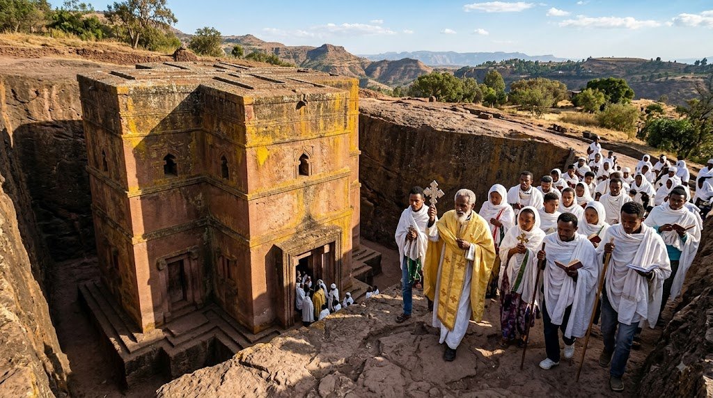 Ethiopia’s Ancient Rock-Hewn Churches Remain Active Places of Worship and Global Tourism Ethiopia’s Ancient Rock-Hewn Churches Remain Active Places of Worship and Global Tourism